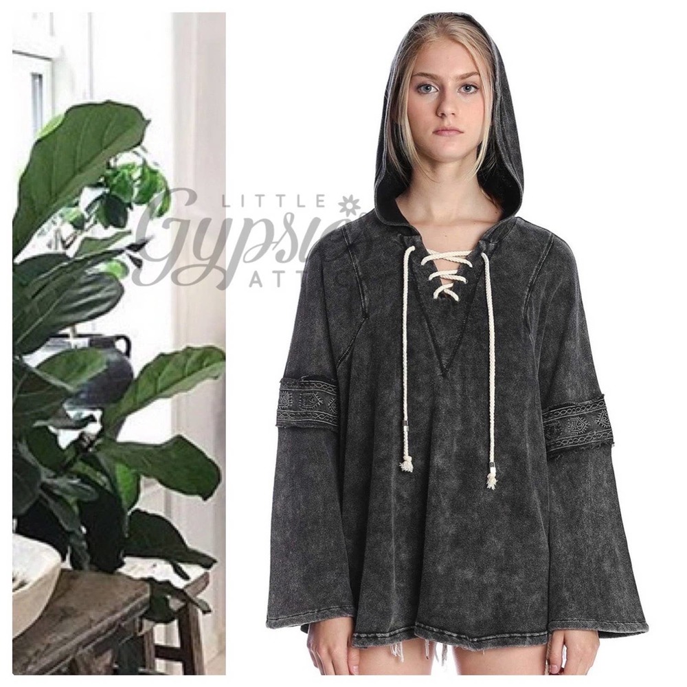 POL Black Burnout Grunge Hoodie - Picture 9 of 14